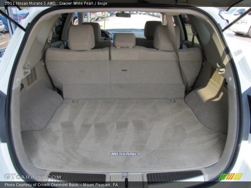Glacier White Pearl / Beige 2011 Nissan Murano S AWD