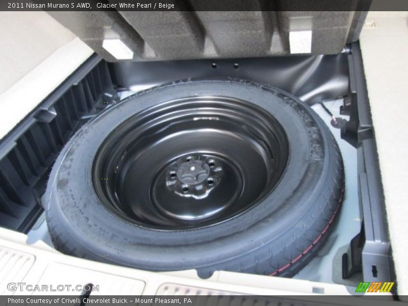 Glacier White Pearl / Beige 2011 Nissan Murano S AWD