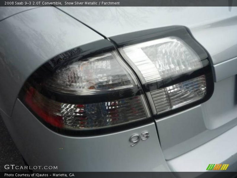 Snow Silver Metallic / Parchment 2008 Saab 9-3 2.0T Convertible