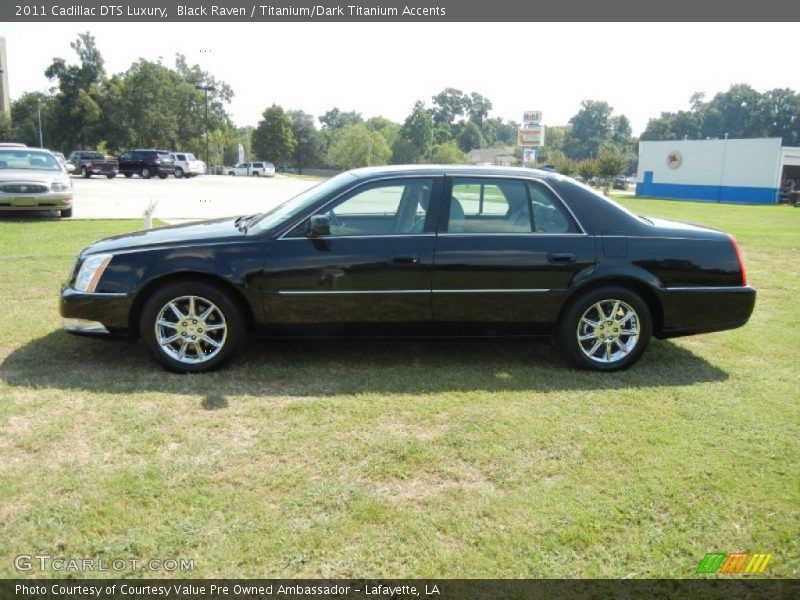 Black Raven / Titanium/Dark Titanium Accents 2011 Cadillac DTS Luxury