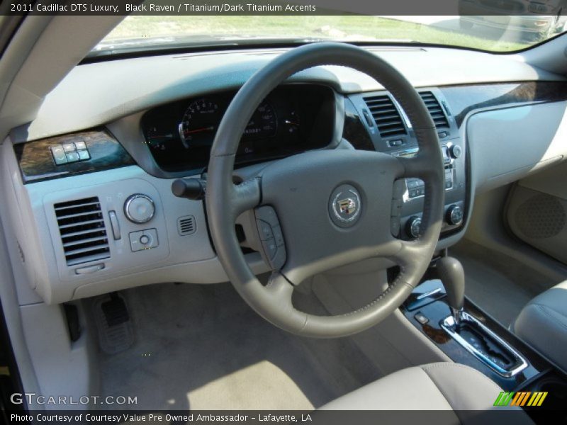 Black Raven / Titanium/Dark Titanium Accents 2011 Cadillac DTS Luxury