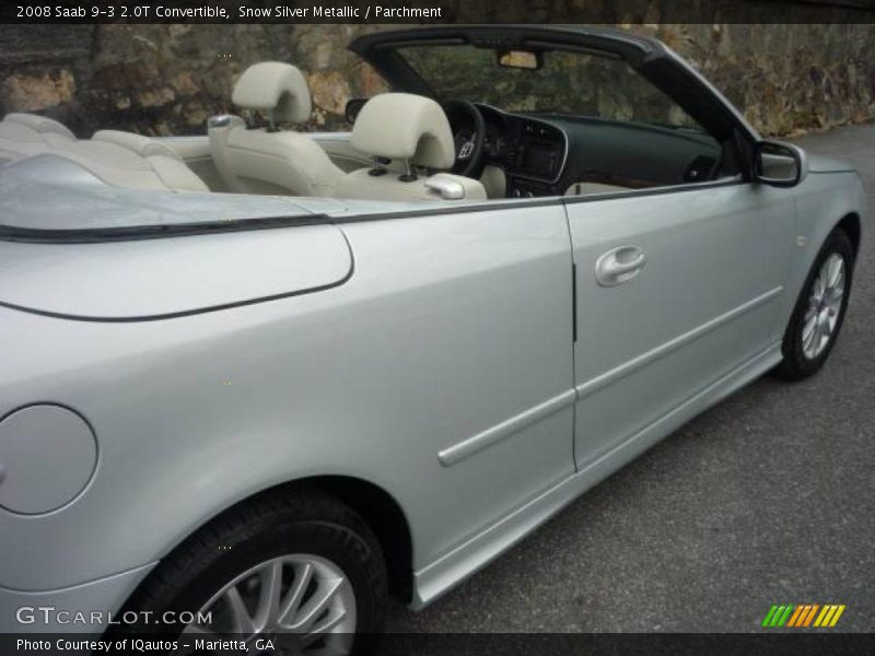 Snow Silver Metallic / Parchment 2008 Saab 9-3 2.0T Convertible