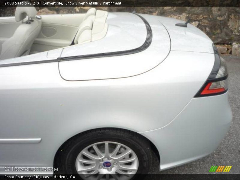 Snow Silver Metallic / Parchment 2008 Saab 9-3 2.0T Convertible