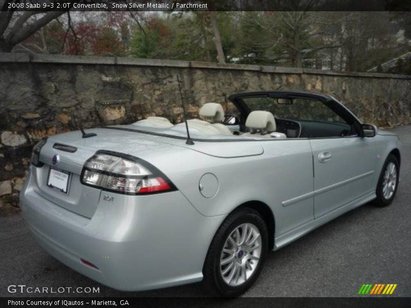 Snow Silver Metallic / Parchment 2008 Saab 9-3 2.0T Convertible