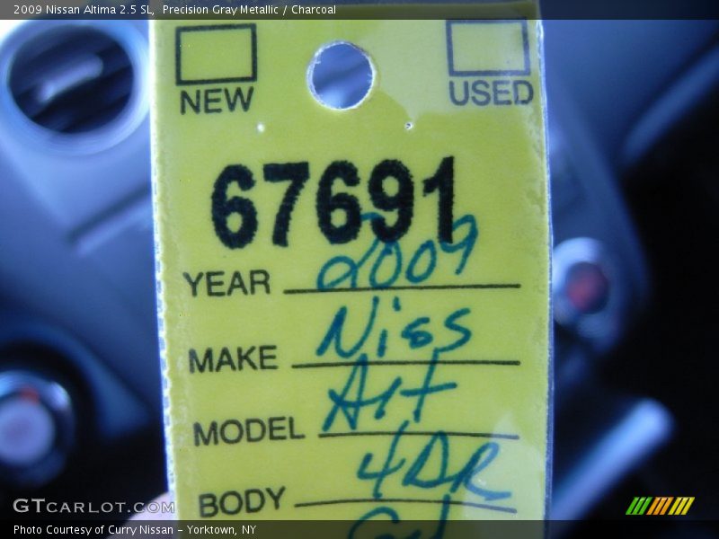 Precision Gray Metallic / Charcoal 2009 Nissan Altima 2.5 SL