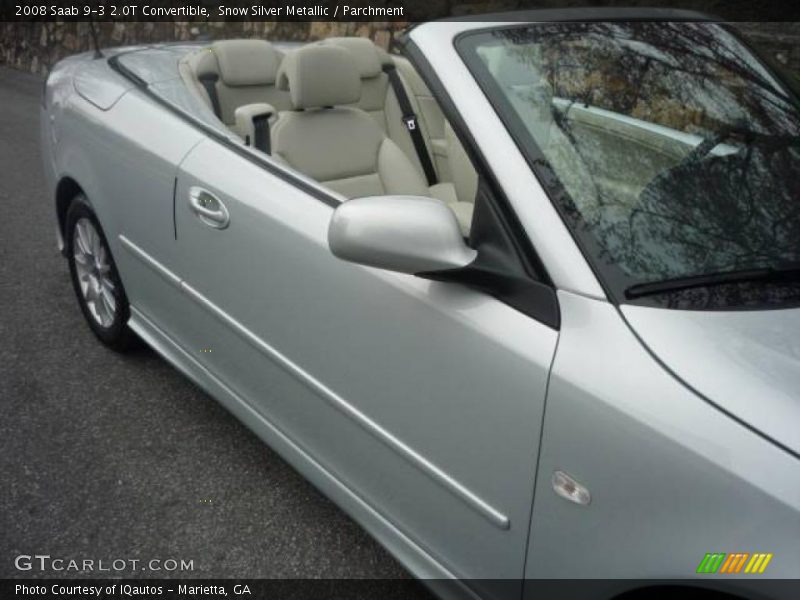 Snow Silver Metallic / Parchment 2008 Saab 9-3 2.0T Convertible