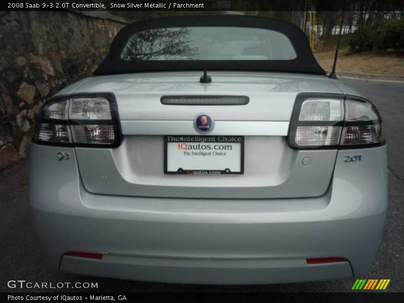 Snow Silver Metallic / Parchment 2008 Saab 9-3 2.0T Convertible