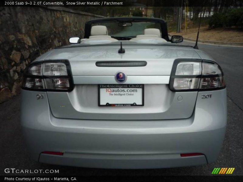 Snow Silver Metallic / Parchment 2008 Saab 9-3 2.0T Convertible