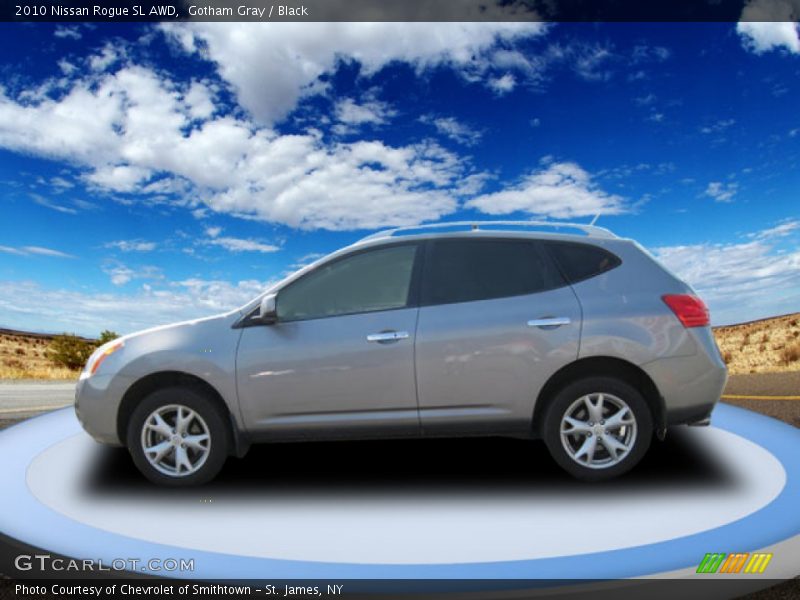 Gotham Gray / Black 2010 Nissan Rogue SL AWD