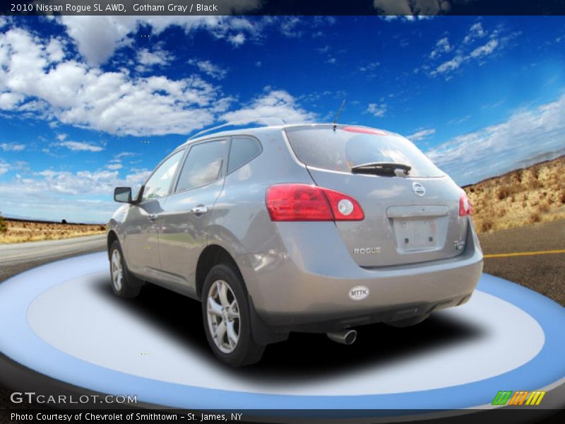 Gotham Gray / Black 2010 Nissan Rogue SL AWD