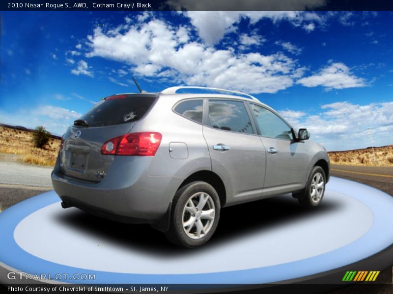 Gotham Gray / Black 2010 Nissan Rogue SL AWD