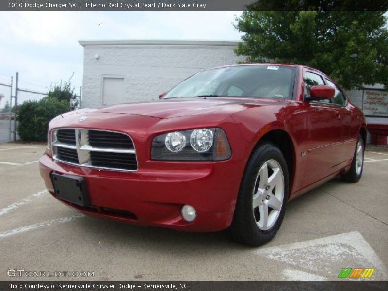 Inferno Red Crystal Pearl / Dark Slate Gray 2010 Dodge Charger SXT