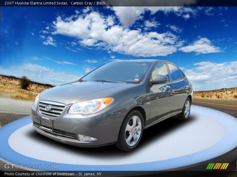 Carbon Gray / Black 2007 Hyundai Elantra Limited Sedan