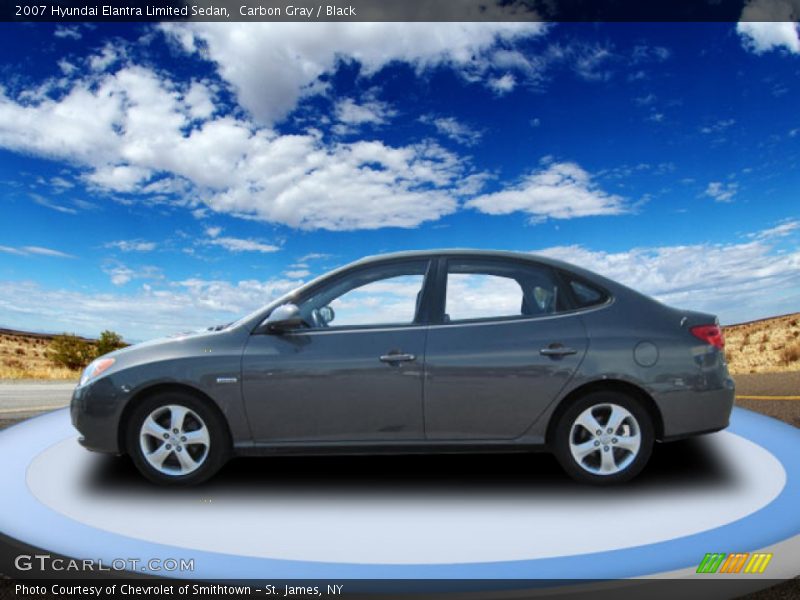 Carbon Gray / Black 2007 Hyundai Elantra Limited Sedan