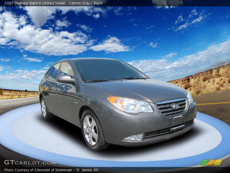 Carbon Gray / Black 2007 Hyundai Elantra Limited Sedan