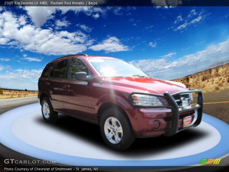 Radiant Red Metallic / Beige 2005 Kia Sorento LX 4WD