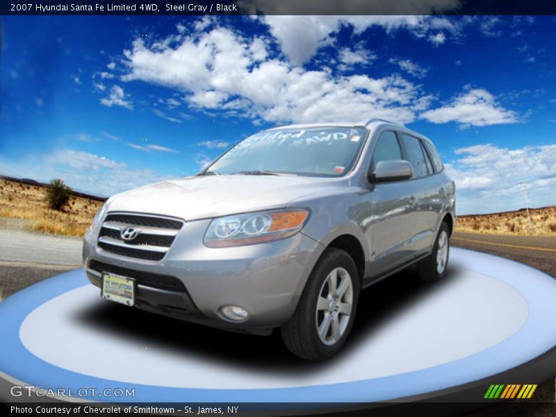 Steel Gray / Black 2007 Hyundai Santa Fe Limited 4WD