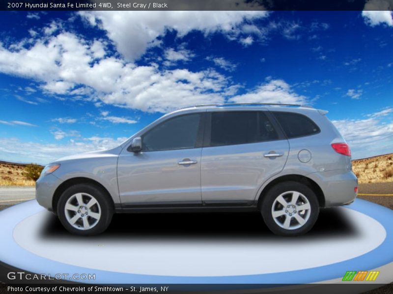 Steel Gray / Black 2007 Hyundai Santa Fe Limited 4WD