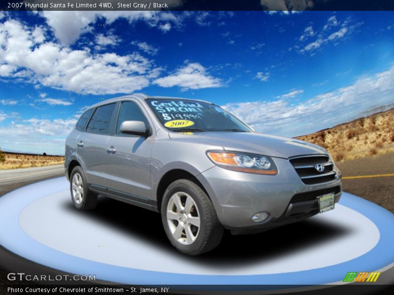 Steel Gray / Black 2007 Hyundai Santa Fe Limited 4WD