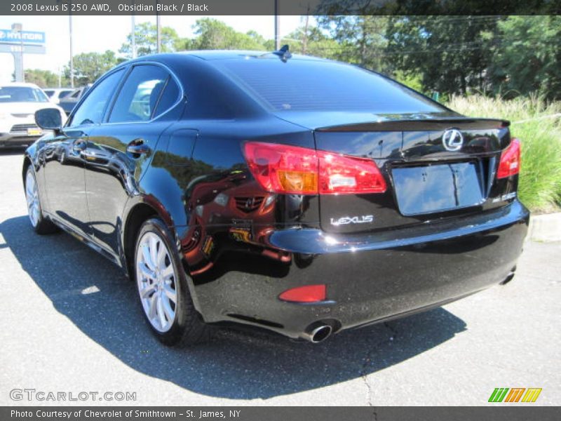 Obsidian Black / Black 2008 Lexus IS 250 AWD
