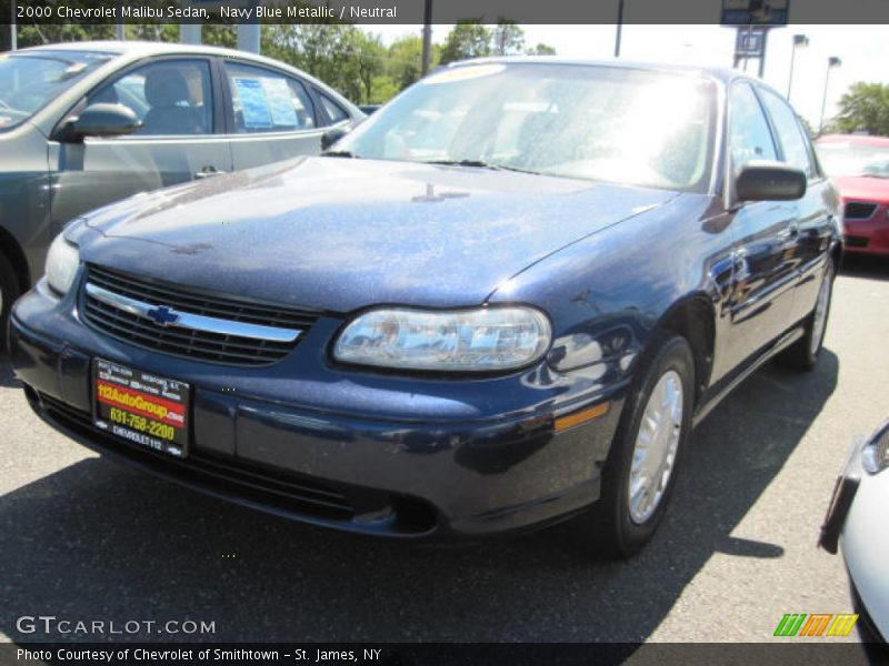Navy Blue Metallic / Neutral 2000 Chevrolet Malibu Sedan