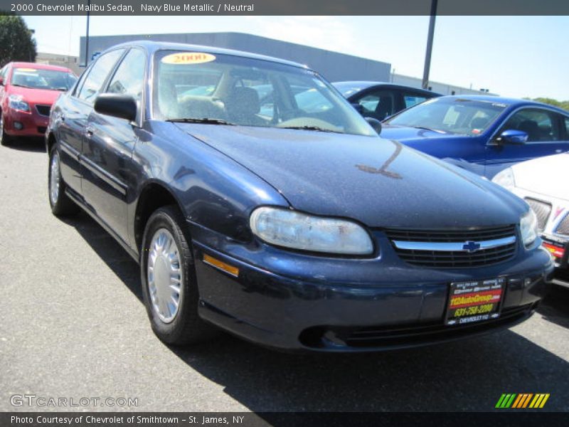 Navy Blue Metallic / Neutral 2000 Chevrolet Malibu Sedan