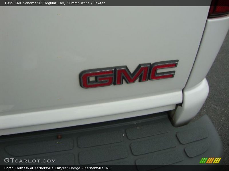 Summit White / Pewter 1999 GMC Sonoma SLS Regular Cab