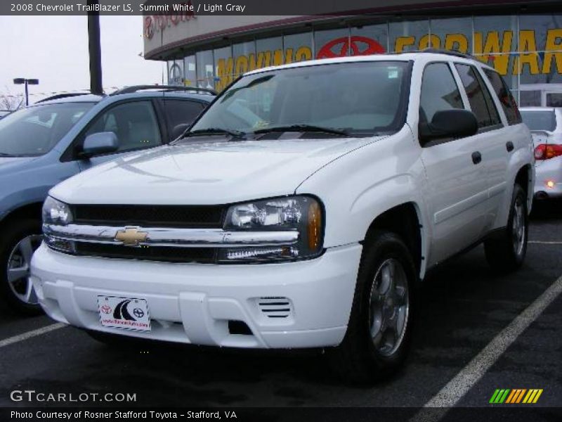Summit White / Light Gray 2008 Chevrolet TrailBlazer LS