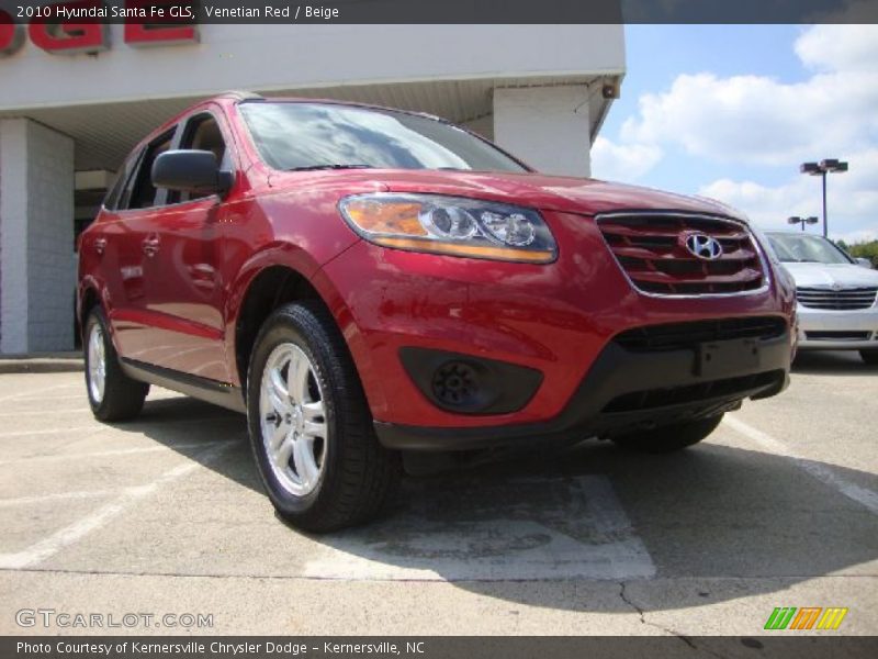 Venetian Red / Beige 2010 Hyundai Santa Fe GLS