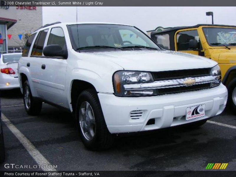 Summit White / Light Gray 2008 Chevrolet TrailBlazer LS