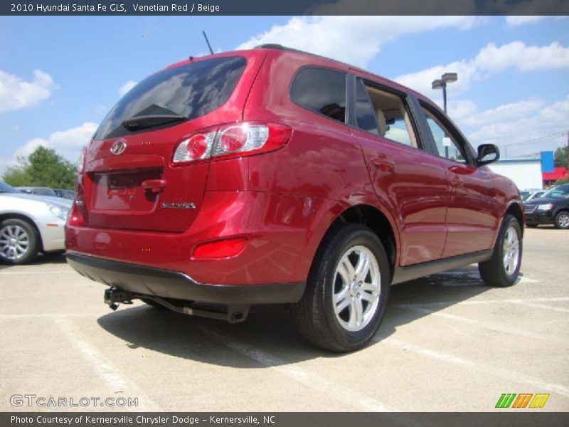 Venetian Red / Beige 2010 Hyundai Santa Fe GLS