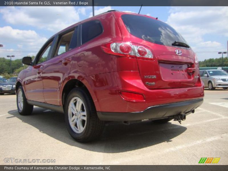 Venetian Red / Beige 2010 Hyundai Santa Fe GLS