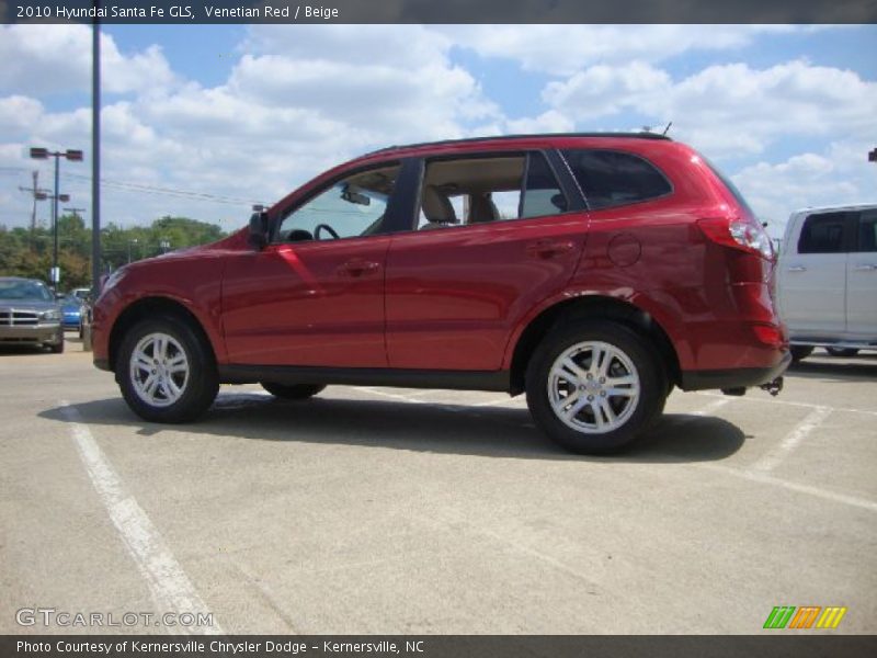 Venetian Red / Beige 2010 Hyundai Santa Fe GLS