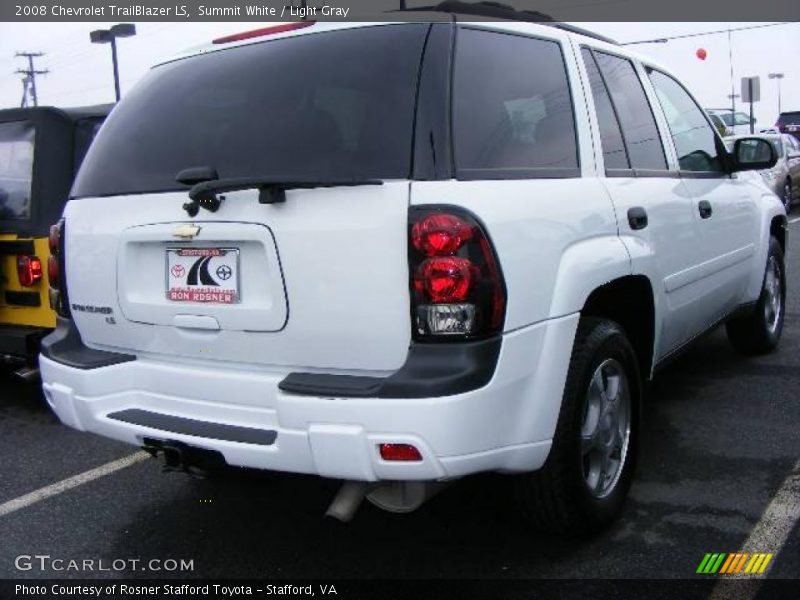 Summit White / Light Gray 2008 Chevrolet TrailBlazer LS