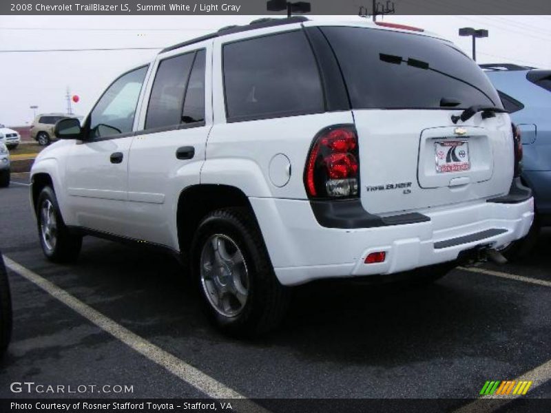 Summit White / Light Gray 2008 Chevrolet TrailBlazer LS