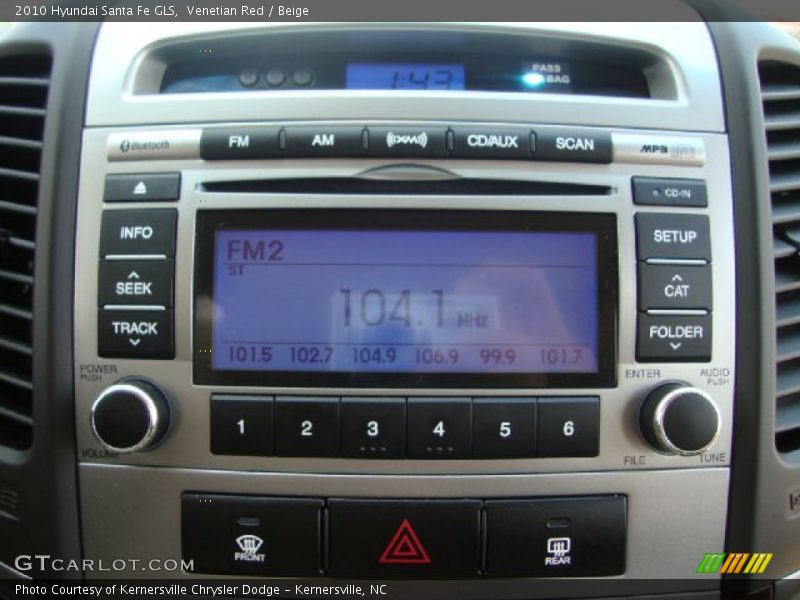 Venetian Red / Beige 2010 Hyundai Santa Fe GLS