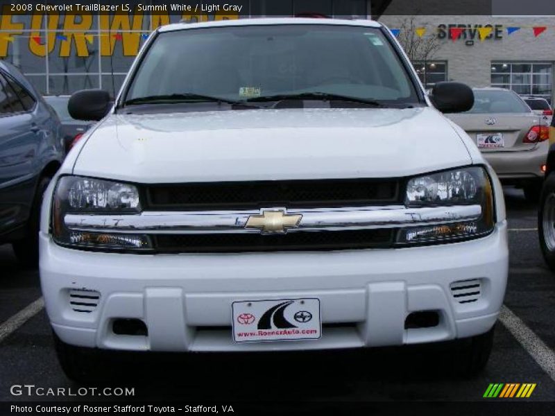 Summit White / Light Gray 2008 Chevrolet TrailBlazer LS