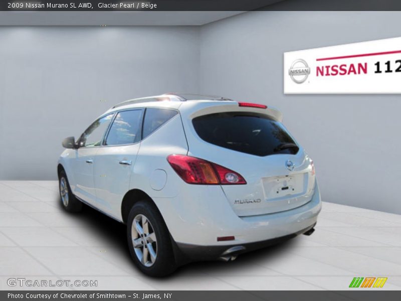 Glacier Pearl / Beige 2009 Nissan Murano SL AWD