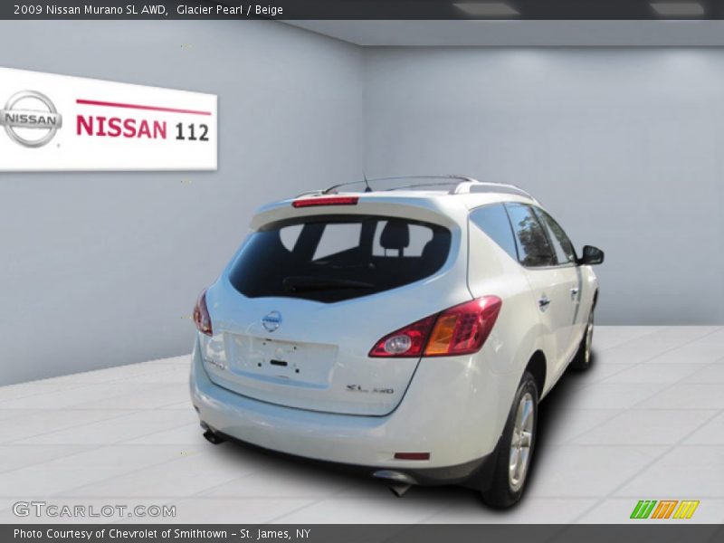 Glacier Pearl / Beige 2009 Nissan Murano SL AWD