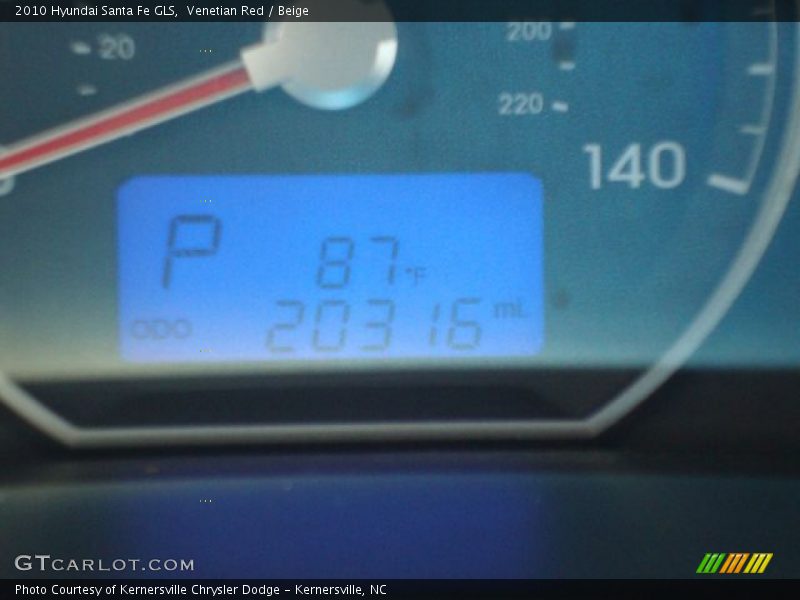 Venetian Red / Beige 2010 Hyundai Santa Fe GLS