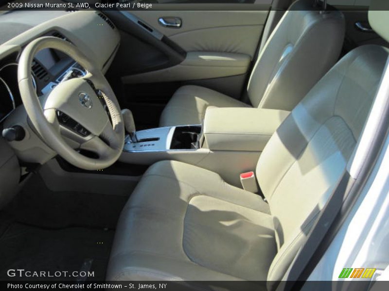 Glacier Pearl / Beige 2009 Nissan Murano SL AWD