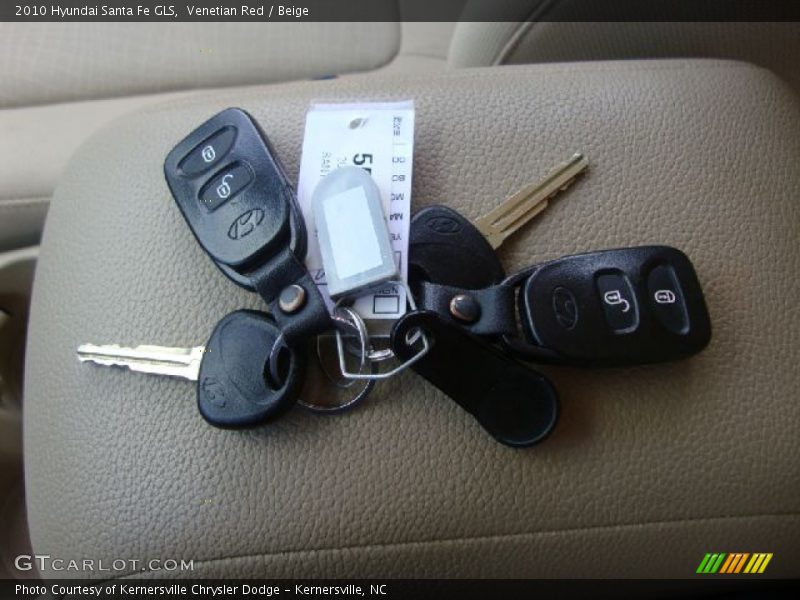 Venetian Red / Beige 2010 Hyundai Santa Fe GLS