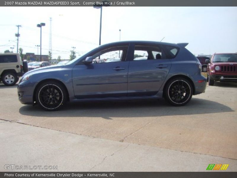 Cosmic Blue Mica / Gray/Black 2007 Mazda MAZDA3 MAZDASPEED3 Sport