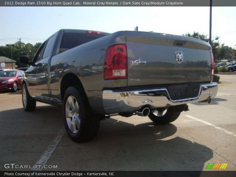 Mineral Gray Metallic / Dark Slate Gray/Medium Graystone 2012 Dodge Ram 1500 Big Horn Quad Cab