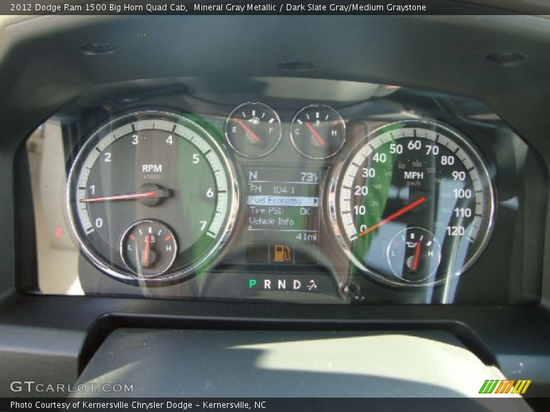  2012 Ram 1500 Big Horn Quad Cab Big Horn Quad Cab Gauges