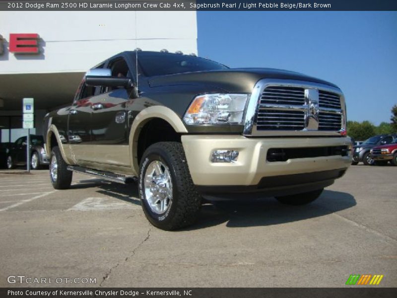 Sagebrush Pearl / Light Pebble Beige/Bark Brown 2012 Dodge Ram 2500 HD Laramie Longhorn Crew Cab 4x4