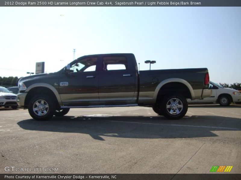 Sagebrush Pearl / Light Pebble Beige/Bark Brown 2012 Dodge Ram 2500 HD Laramie Longhorn Crew Cab 4x4