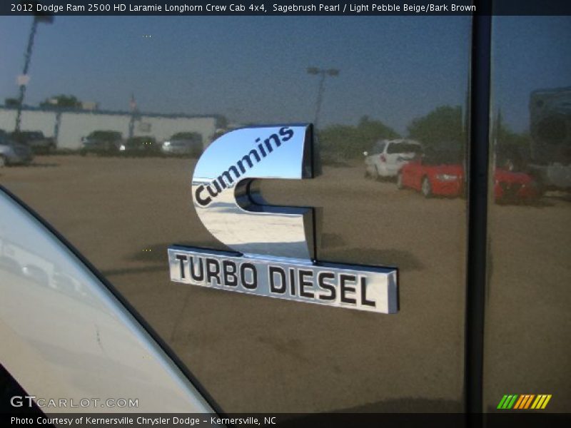 Sagebrush Pearl / Light Pebble Beige/Bark Brown 2012 Dodge Ram 2500 HD Laramie Longhorn Crew Cab 4x4