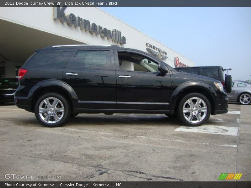 Brilliant Black Crystal Pearl / Black 2012 Dodge Journey Crew