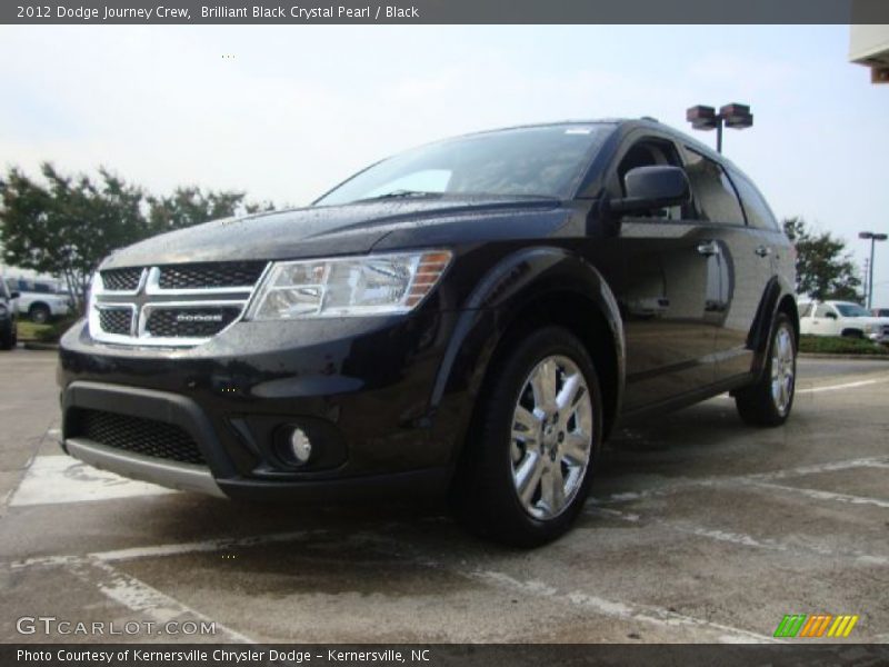 Brilliant Black Crystal Pearl / Black 2012 Dodge Journey Crew